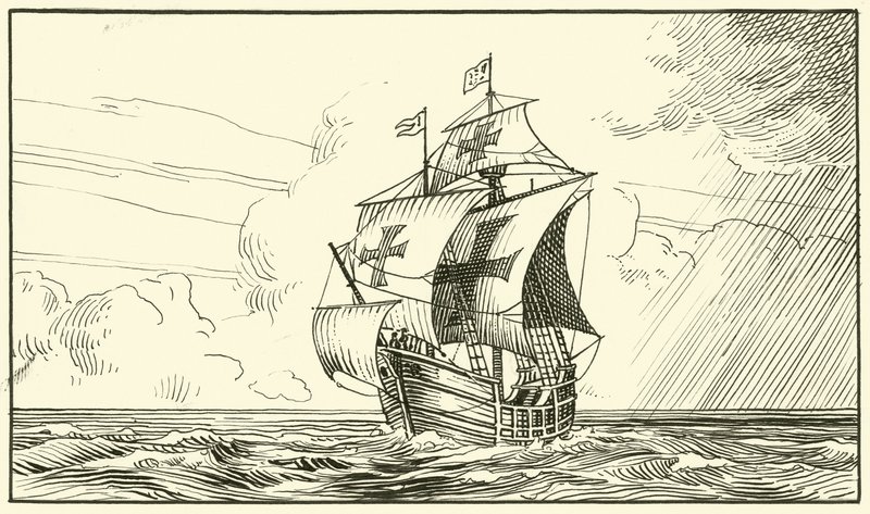 Santa Maria (blæk på papir) af English School