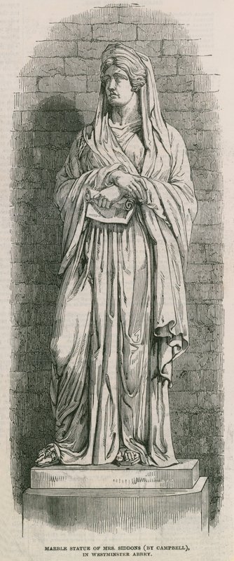 Sarah Siddons monument i Westminster Abbey af English School