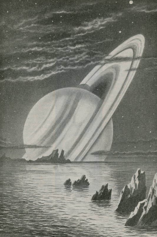 Saturn som en nedgående sol af English School