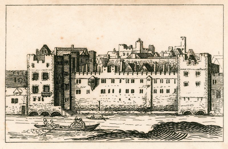 Savoy, London, som det var i år 1650, fra en radering af W Holler af English School