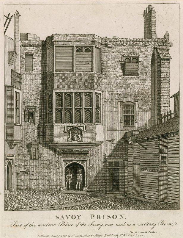 Savoy-fængslet, en del af Savoyens gamle palads, bruges nu som militærfængsel af English School