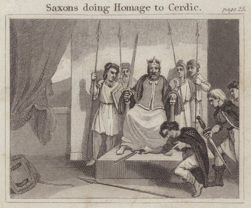 Saksere, der hyldes Cerdic af English School