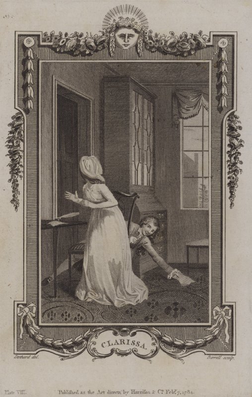 Scene fra Clarissa af Samuel Richardson af English School