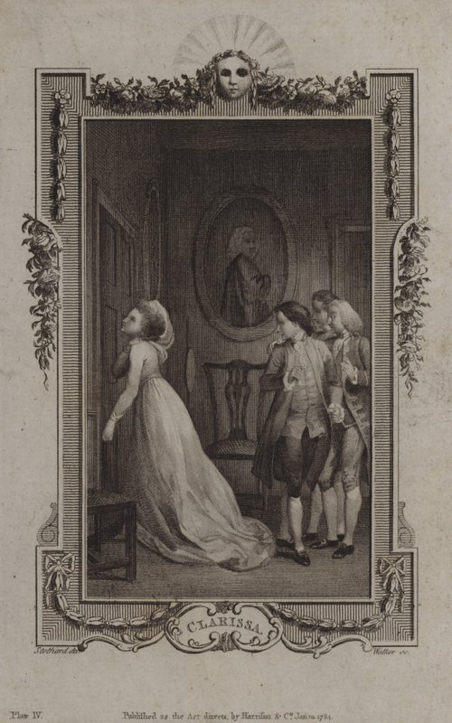 Scene fra Clarissa af Samuel Richardson af English School