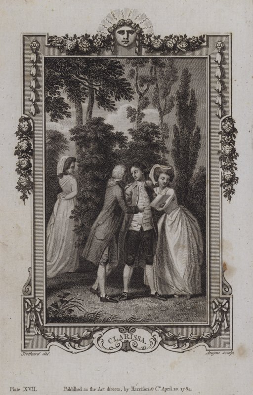 Scene fra Clarissa af Samuel Richardson af English School
