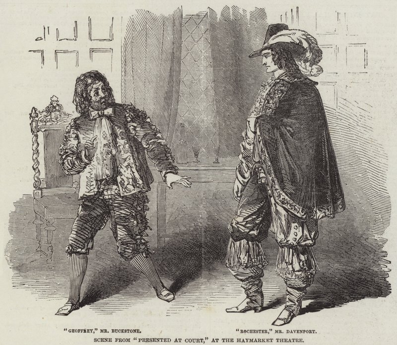 Scene fra Presented at Court, på Haymarket Theatre af English School