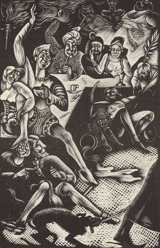 Scene fra The History of Rasselas, Prince of Abyssinia, af Dr. Johnson af English School
