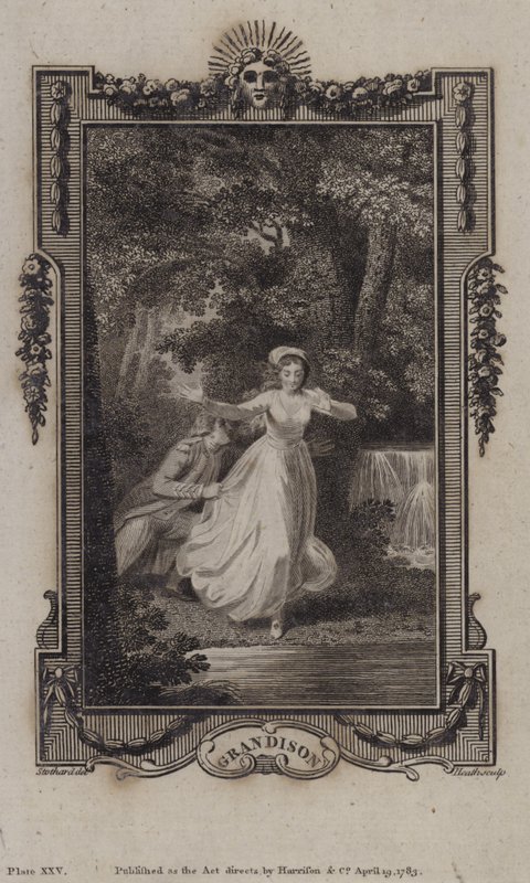 Scene fra The History of Sir Charles Grandison, af Samuel Richardson af English School