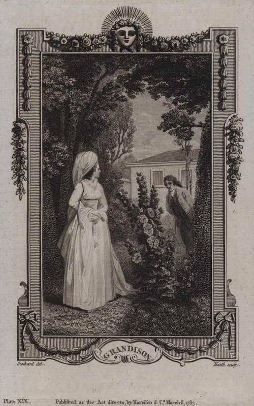 Scene fra The History of Sir Charles Grandison, af Samuel Richardson af English School