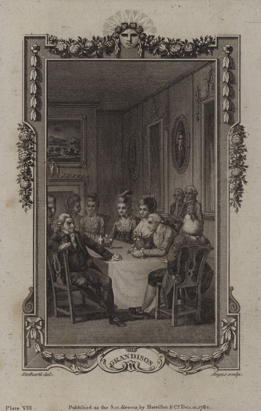 Scene fra The History of Sir Charles Grandison, af Samuel Richardson af English School