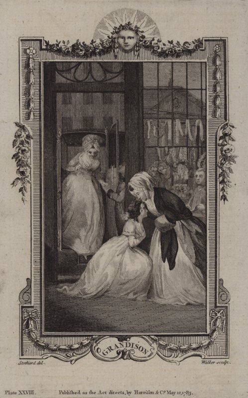 Scene fra The History of Sir Charles Grandison, af Samuel Richardson af English School