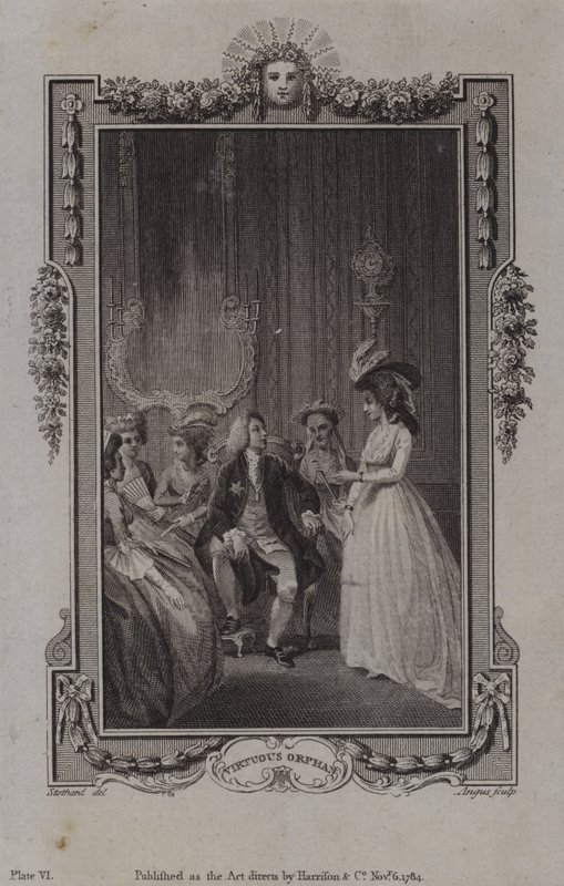 Scene fra The Virtuous Orphan, af Mary Collyer af English School