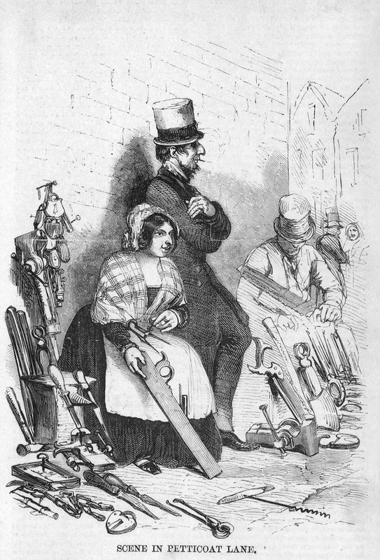 Scene i Petticoat Lane af English School