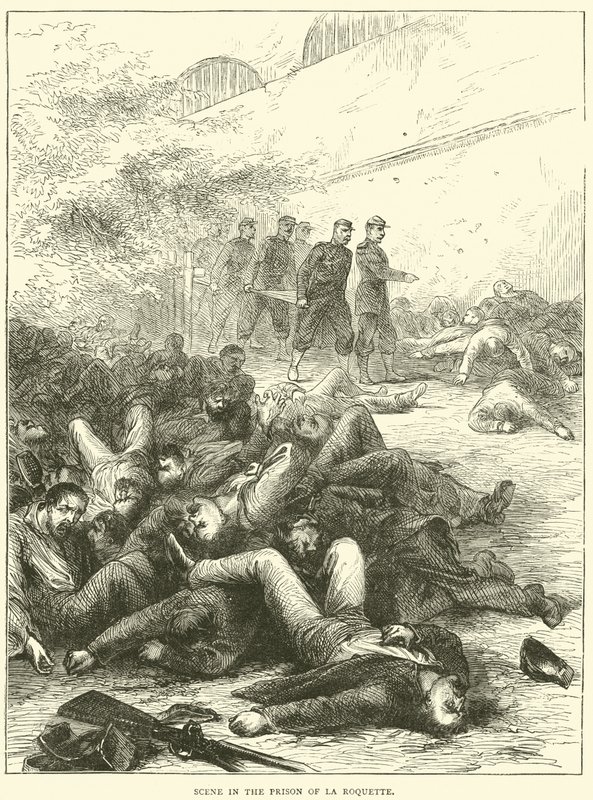Scene i fængslet i La Roquette, 1871 af English School