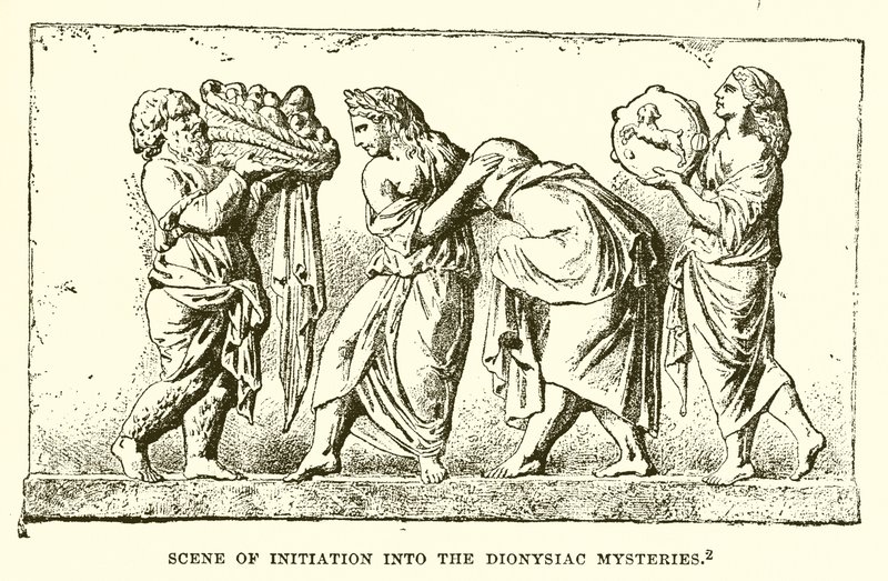 Scene for indvielse i de dionysiske mysterier af English School