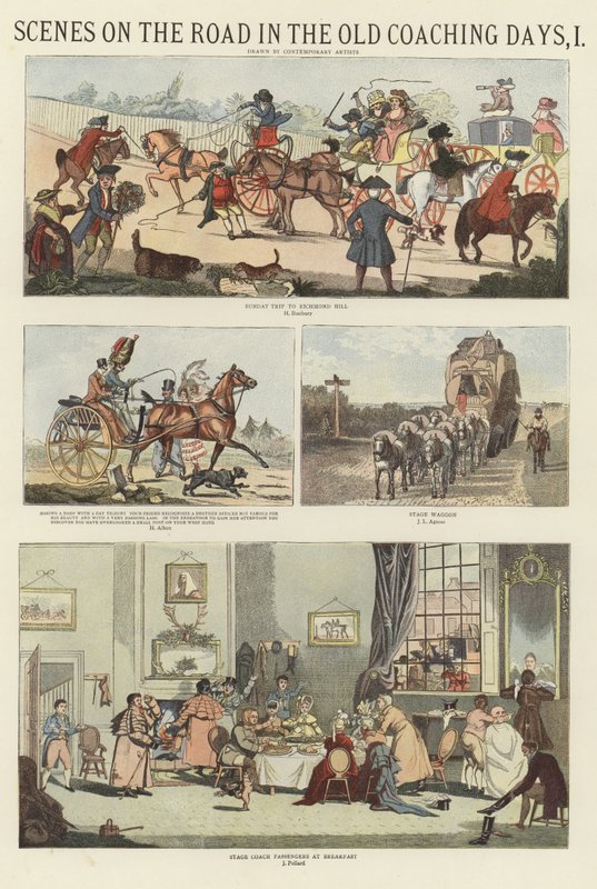 Scener på vejen i de gamle Trænerdage af English School