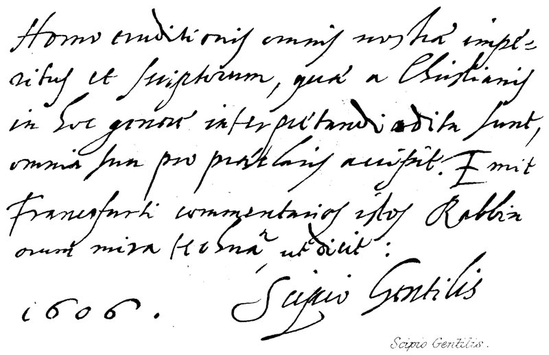 Scipio Gentile af English School