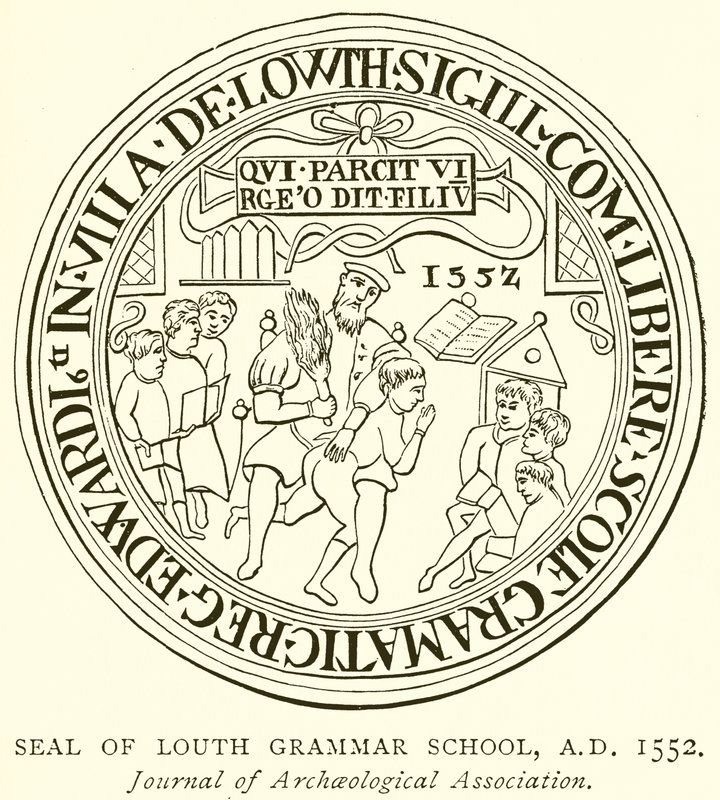 Segl fra Louth Grammar School, A.D. 1552 af English School