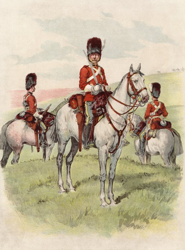 Second Dragons, Royal Scots Greys (chromolitho) af English School