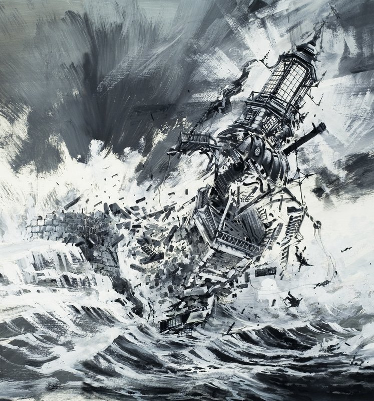 Sentinels of the Ocean (ødelæggelse af Pharos Fyrtårn) af English School