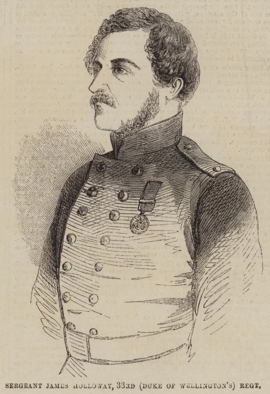 Sergent James Holloway, 33. (Duke of Wellingtons) regiment (gravering) af English School