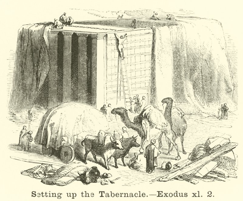 Opsætning af Tabernaklet, Exodus, xl, 2 af English School