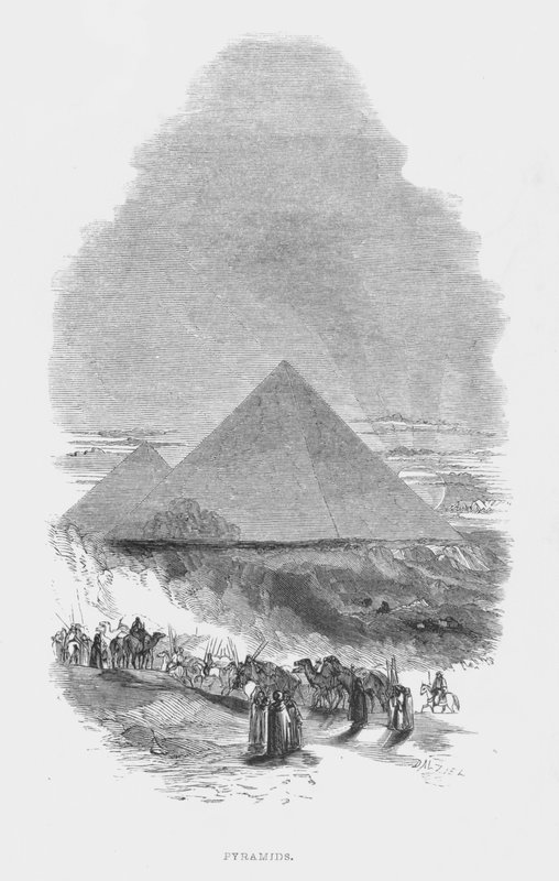Den antikke verdens syv vidundere: Pyramider (gravering) af English School