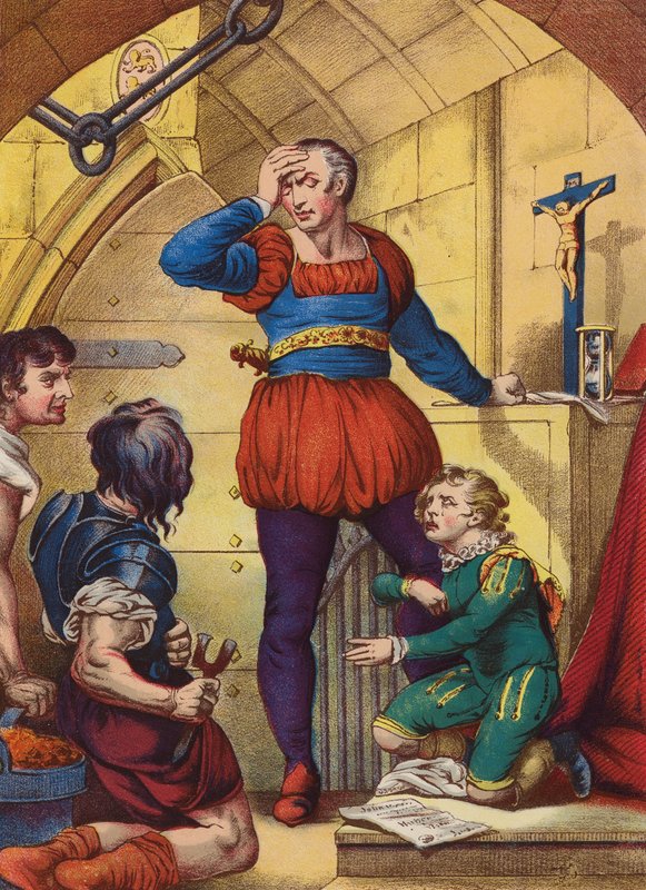 Shakespeare: Kong John (chromolitho) af English School