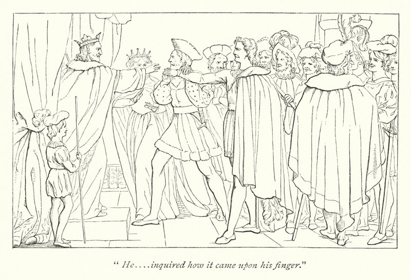 Shakespeares Alt er godt, der ender godt; En tåbelig historie (gravering) af English School