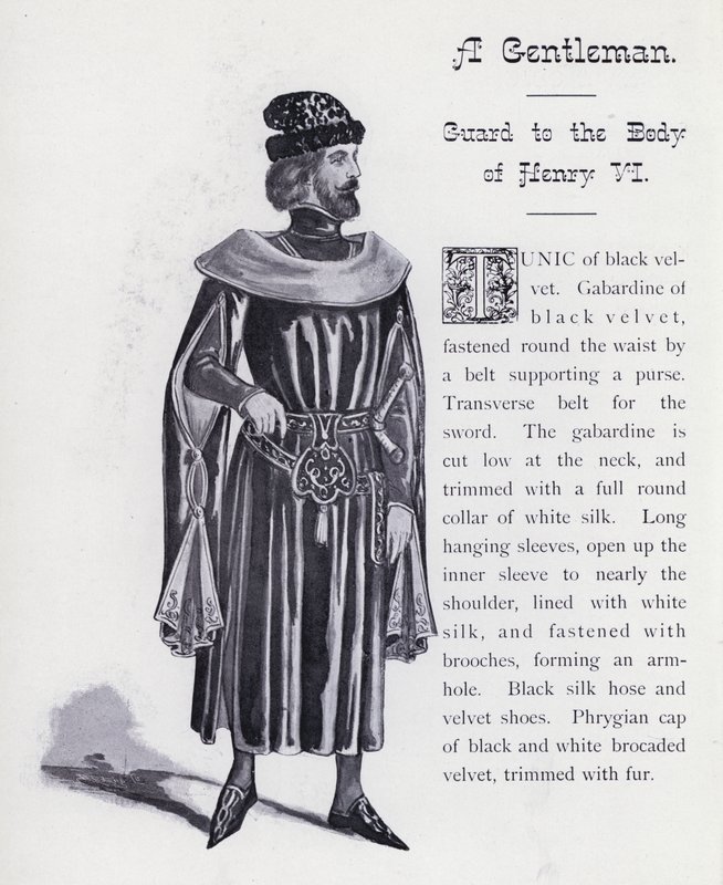 Shakespeares King Richard III: A Gentleman, Guard to the Body of Henry VI (litho) af English School