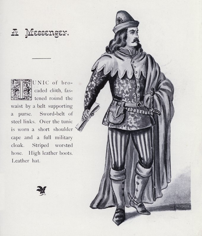 Shakespeares King Richard III: A Messenger (litho) af English School