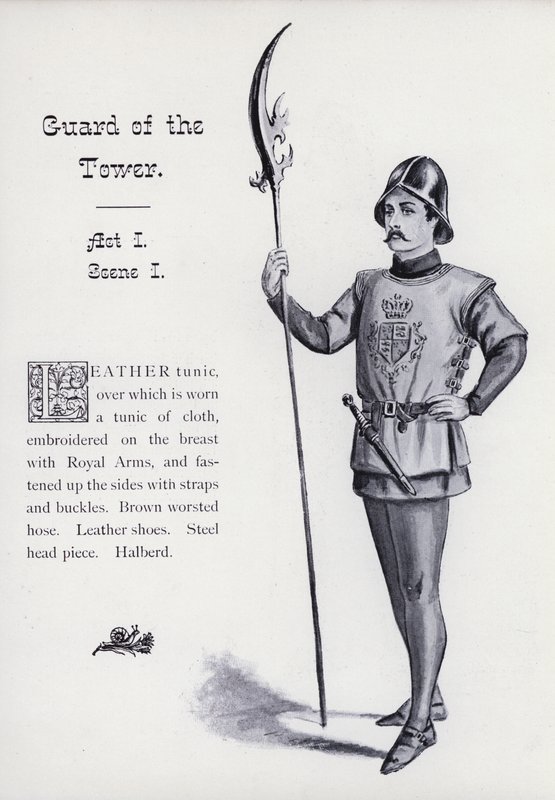 Shakespeares King Richard III: Guard of the Tower, Act I, Scene I (litho) af English School