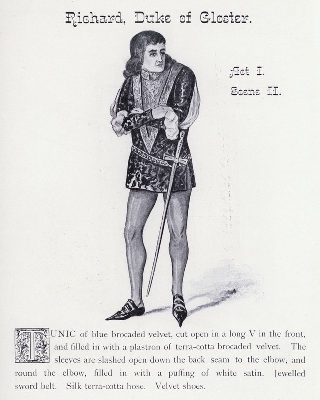Shakespeares King Richard III: Richard, Duke of Gloster, Act I, Scene II (litho) af English School
