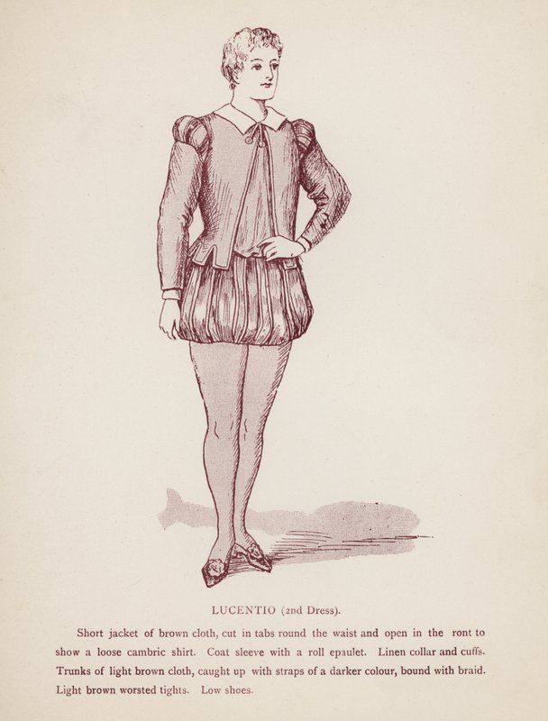 Shakespeares Taming of the Shrew: Lucentio, 2nd Dress (litho) af English School