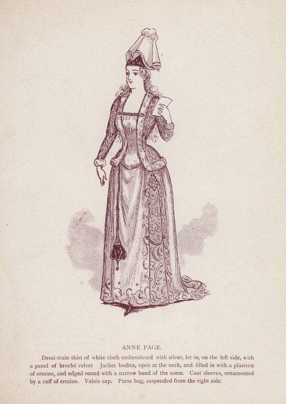 Shakespeares The Merry Wives of Windsor: Anne Page (litho) af English School