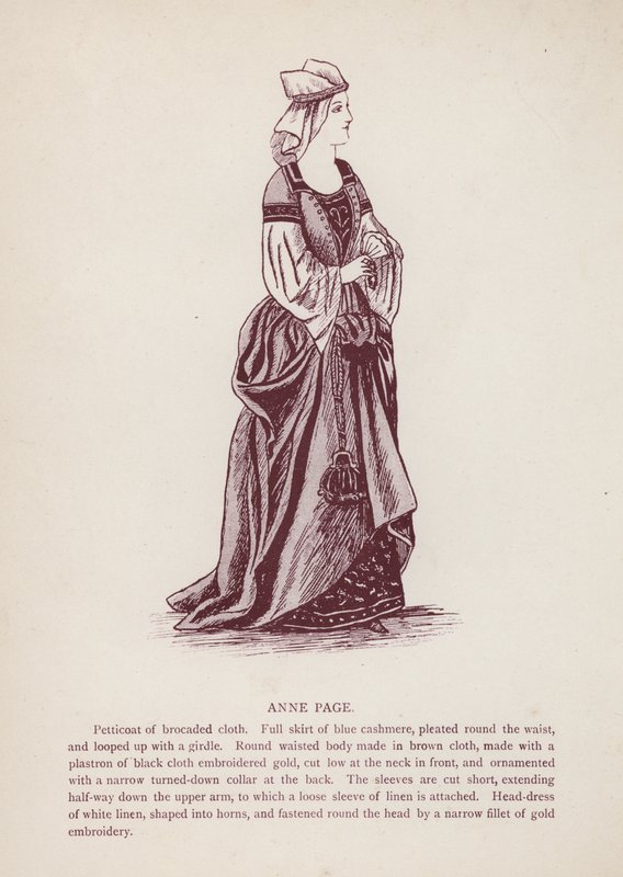 Shakespeares The Merry Wives of Windsor: Anne Page (litho) af English School