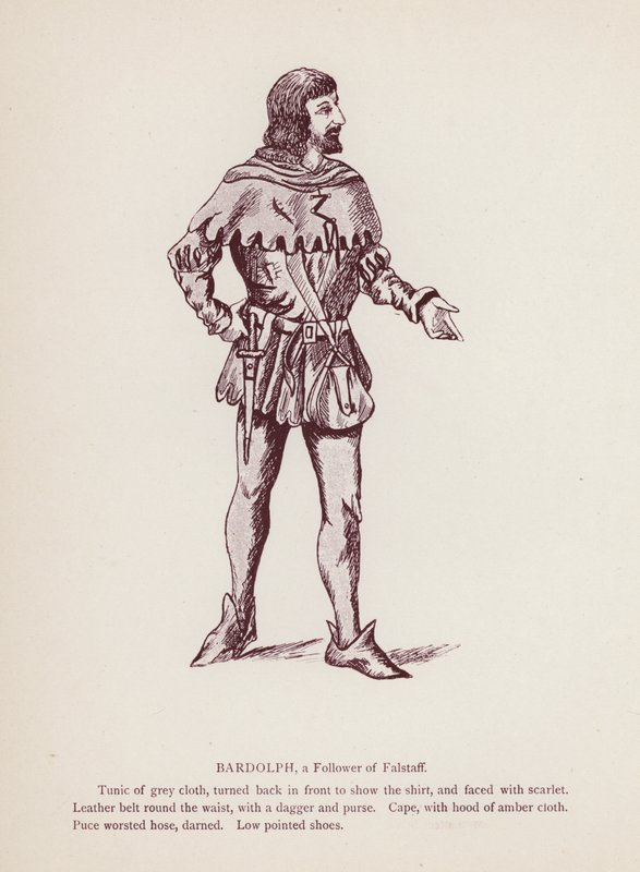 Shakespeares The Merry Wives of Windsor: Bardolph, a Follower of Falstaff (litho) af English School