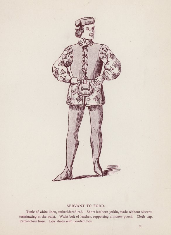Shakespeares The Merry Wives of Windsor: Servant to Ford (litho) af English School
