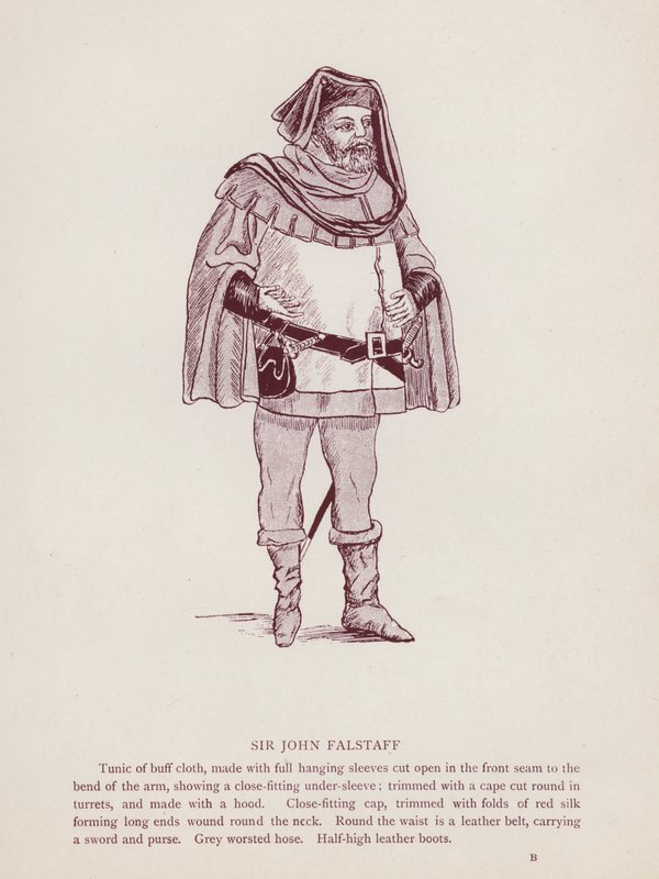 Shakespeares The Merry Wives of Windsor: Sir John Falstaff (litho) af English School