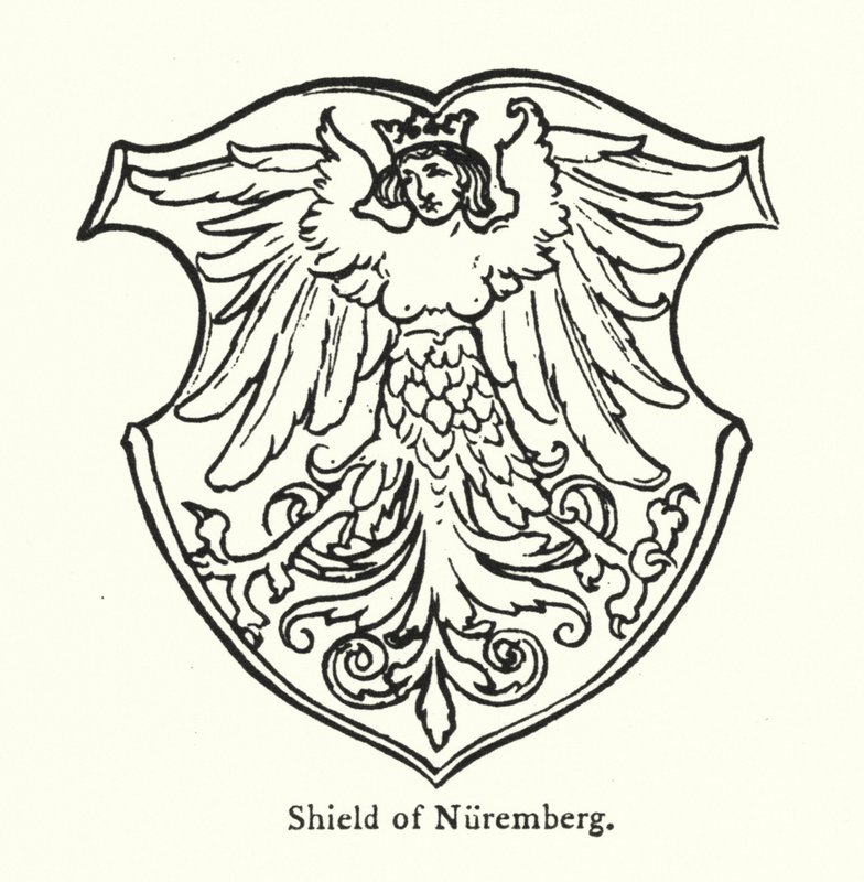 Nürnbergs skjold (gravering) af English School