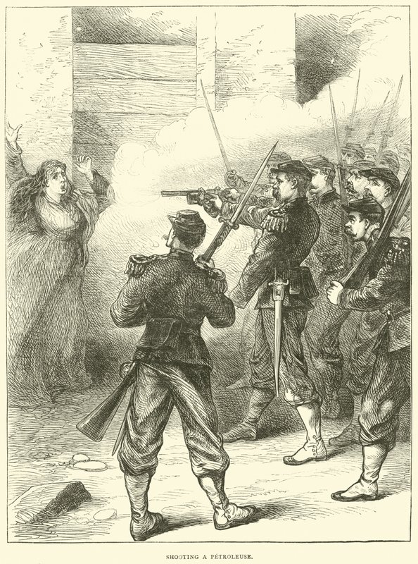 Skydning af en petroleuse, maj 1871 af English School