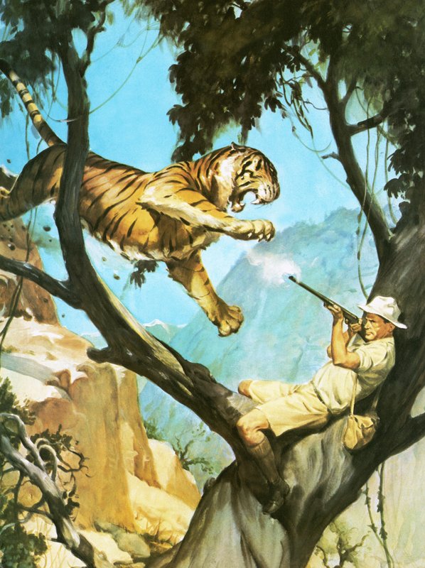 At skyde en tiger af English School