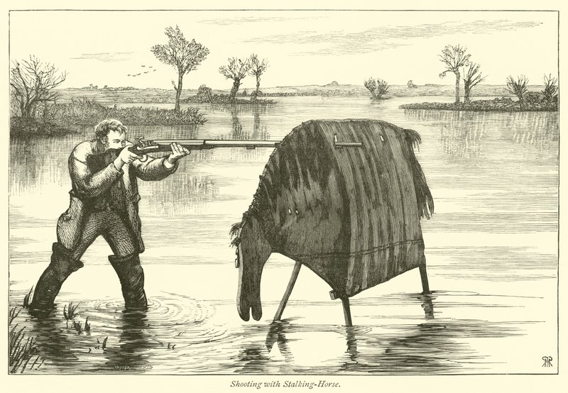 Shooting with Stalking-Horse  af English School