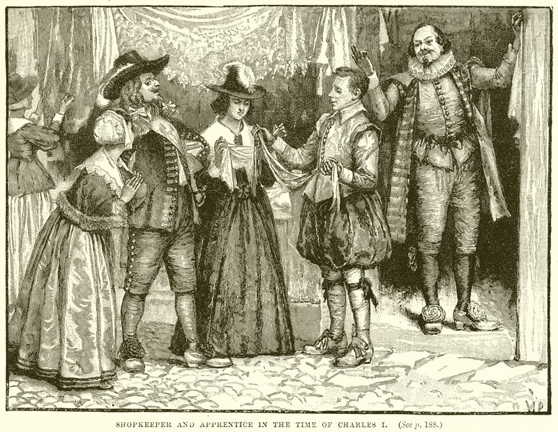Butiksejer og lærling i Charles I