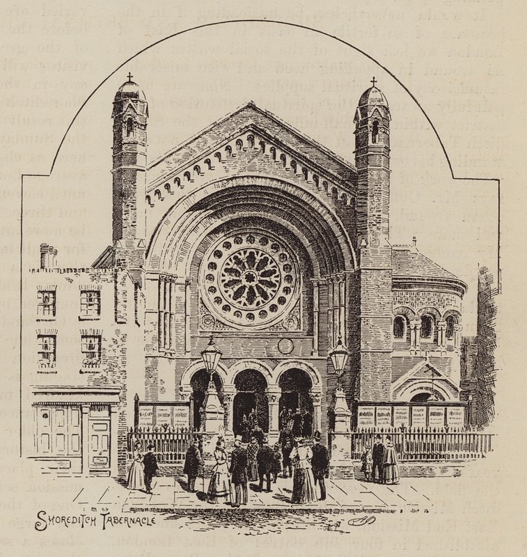 Shoreditch Tabernacle (gravering) af English School