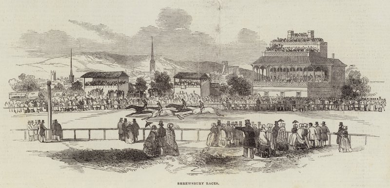 Shrewsbury Races (gravering) af English School