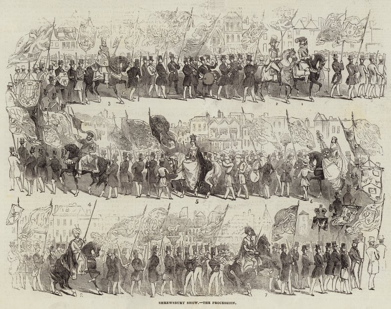 Shrewsbury Show, Procession (gravering) af English School
