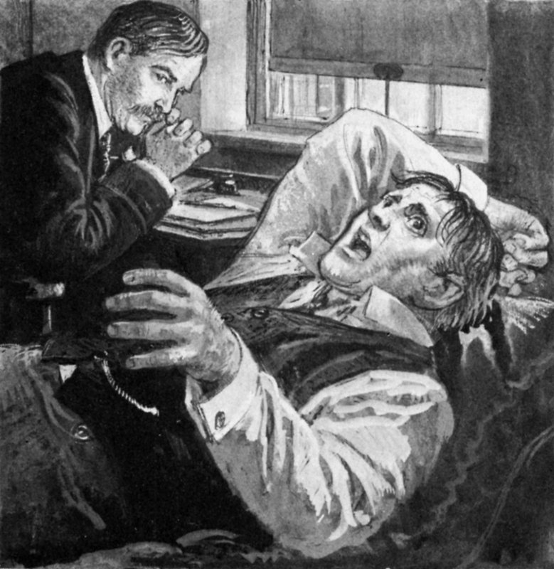 Sigmund Freud med en patient i Wien (litho) af English School