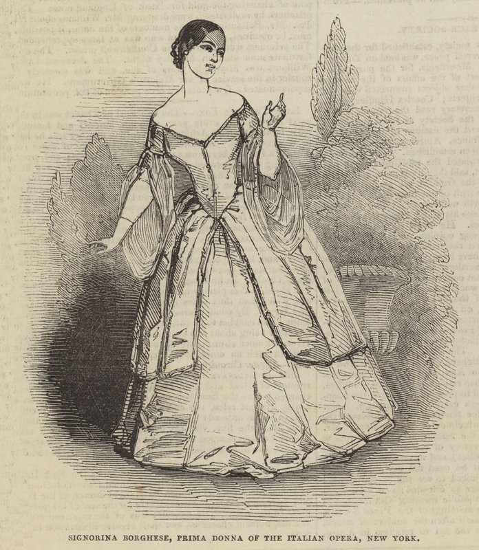 Signorina Borghese, Prima Donna fra den italienske opera, New York af English School