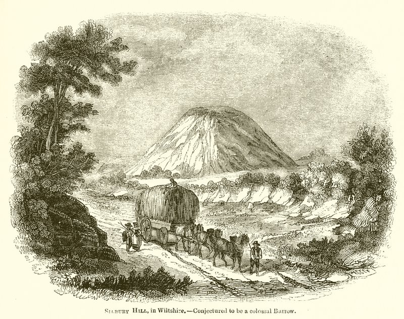 Silbury Hill, Wiltshire.--Formodet at være en kolossal Barrow af English School